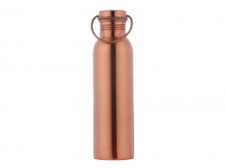 Pure Copper Matte Finish Bottle with Handle 600 ML