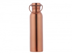 Pure Copper Plain Bottle with Handle 600 ML