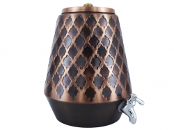 Pure Copper Water Dispenser 12 liter Diamond Pattern