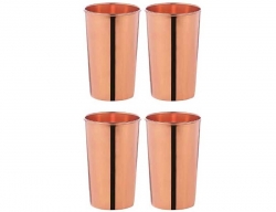 Set of 4 pure Copper Plain Tumblers