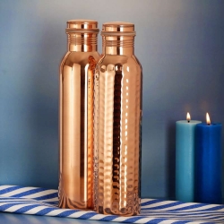 Set of Pure Copper Bottles 1000 ML Capacity