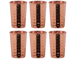 Set of Six Hammered without Dimple Tumbler