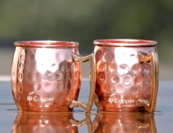 Set of Two Hand Hammered Coppe